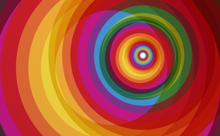 free vector Spiral Rainbow Vector Background